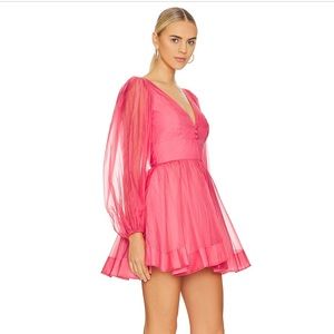 Eva Organza Mini Dress in Melon